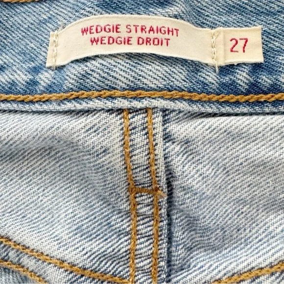 Levi’s 501 Wedgie Straight Leg Jeans Distressed - Picture 5 of 12